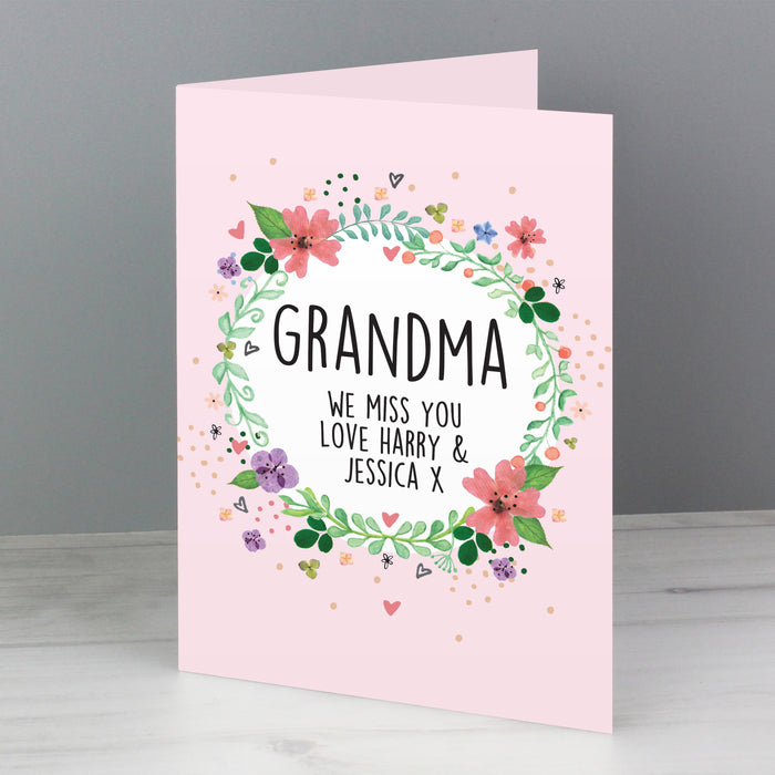 Personalised Floral Card - The Gift Cabin UK