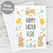 Personalised Easter Bunny & Chick Card - The Gift Cabin UK