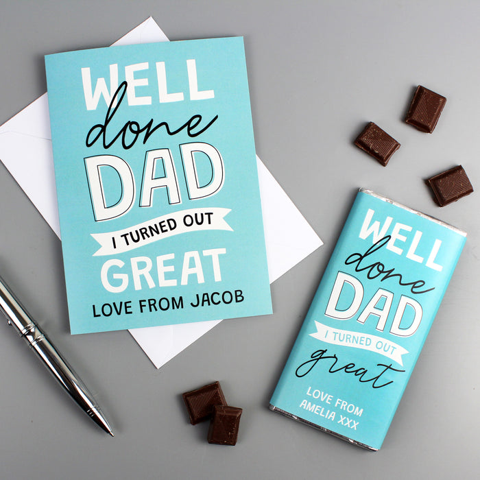 Personalised Well Done Dad... Card - The Gift Cabin UK