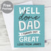 Personalised Well Done Dad... Card - The Gift Cabin UK