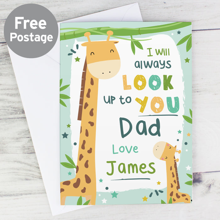 Personalised Look Up To You Giraffe Card - The Gift Cabin UK