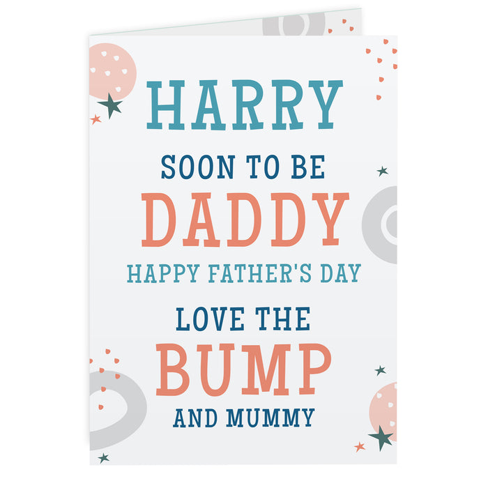 Personalised From the Bump Father's Day Card - The Gift Cabin UK