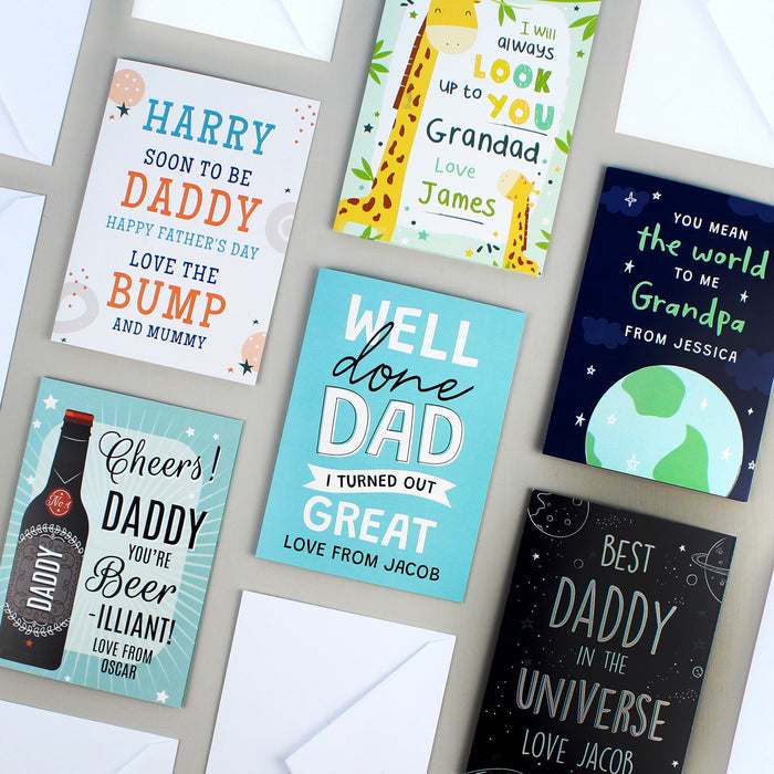 Personalised From the Bump Father's Day Card - The Gift Cabin UK