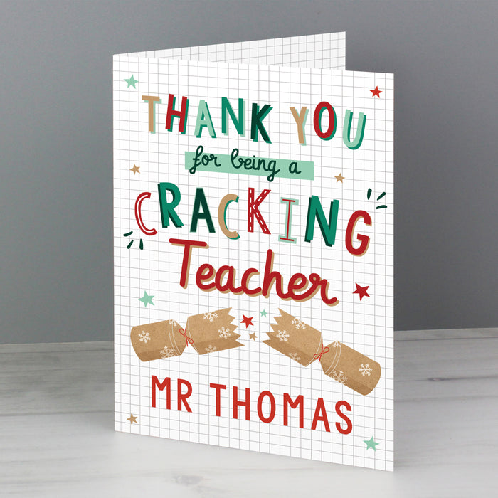 Personalised Cracking Teacher Card - The Gift Cabin UK