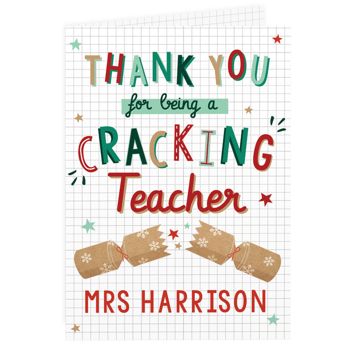 Personalised Cracking Teacher Card - The Gift Cabin UK