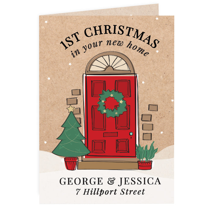 Personalised 1st Christmas In Your New Home Card - The Gift Cabin UK