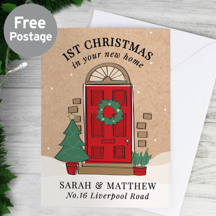 Personalised 1st Christmas In Your New Home Card - The Gift Cabin UK