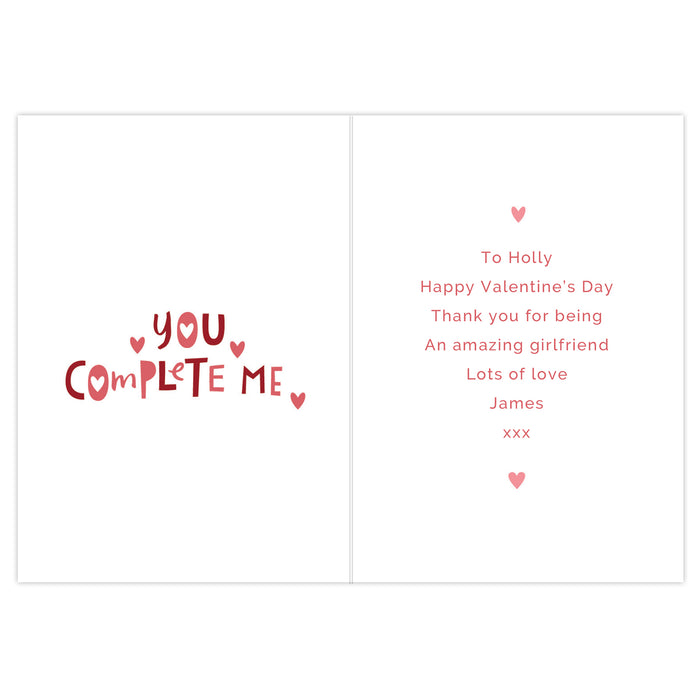 Personalised You Complete Me Card - The Gift Cabin UK