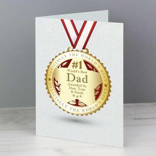 Personalised Number 1 Medal Card - The Gift Cabin UK