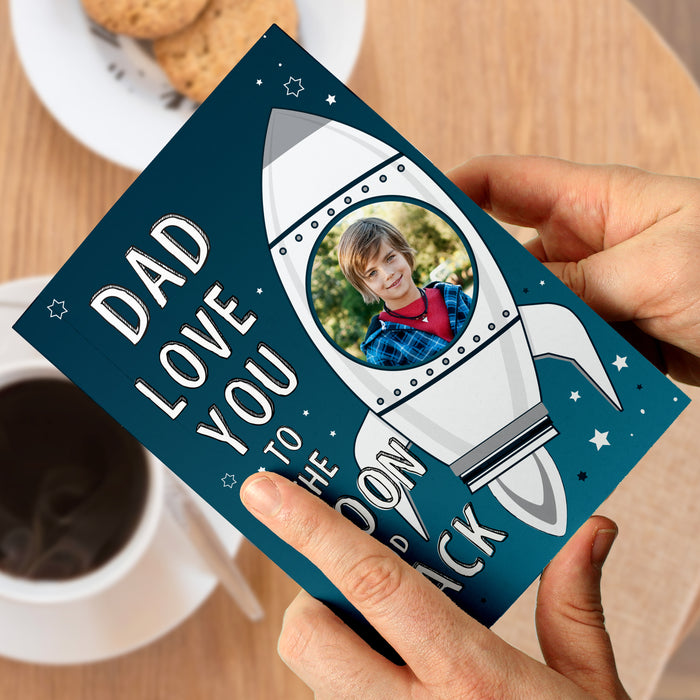 Personalised Moon & Back Photo Upload Card - The Gift Cabin UK