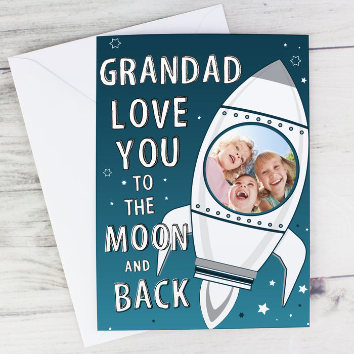 Personalised Moon & Back Photo Upload Card - The Gift Cabin UK