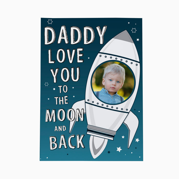 Personalised Moon & Back Photo Upload Card - The Gift Cabin UK