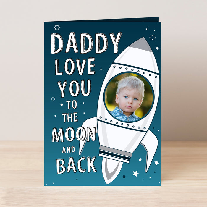 Personalised Moon & Back Photo Upload Card - The Gift Cabin UK