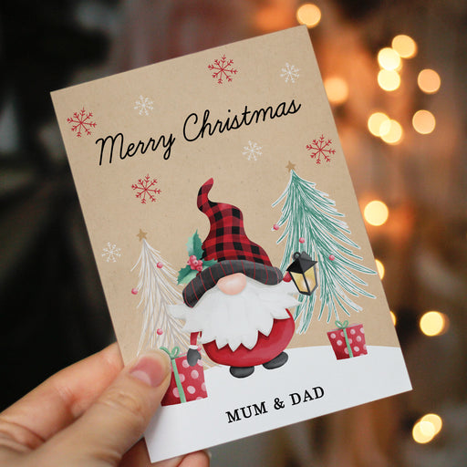 Personalised Gonk Christmas Card - The Gift Cabin UK