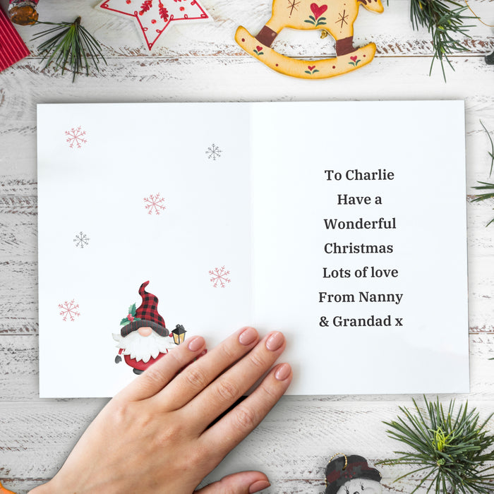 Personalised Gonk Christmas Card - The Gift Cabin UK