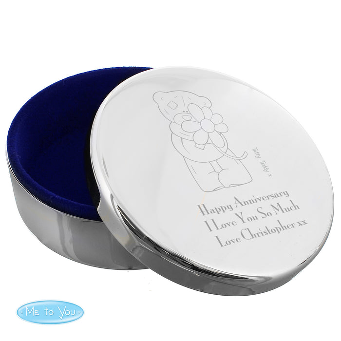 Personalised Me to You Flower Round Trinket Box - The Gift Cabin UK