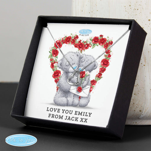 Personalised Me to You Roses Heart Necklace and Box - The Gift Cabin UK