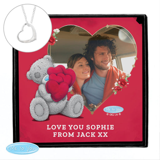 Personalised Me To You Photo Upload Heart Necklace and Box - The Gift Cabin UK