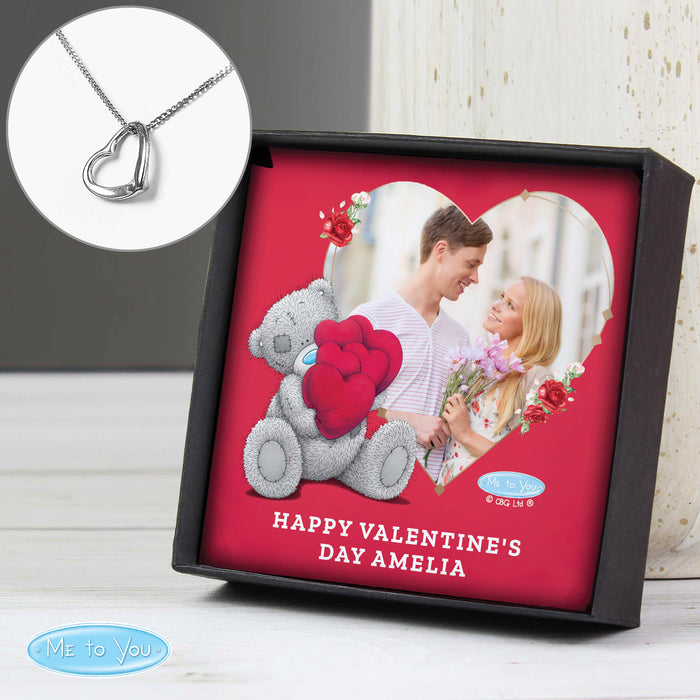 Personalised Me To You Photo Upload Heart Necklace and Box - The Gift Cabin UK