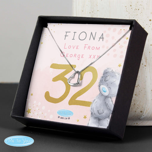 Personalised Me To You Sparkle & Shine Birthday Sentiment Silver Tone Necklace and Box - The Gift Cabin UK