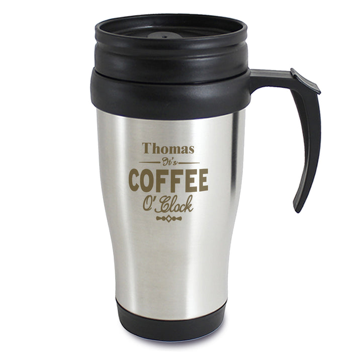 Personalised Coffee O'Clock Travel Mug - The Gift Cabin UK