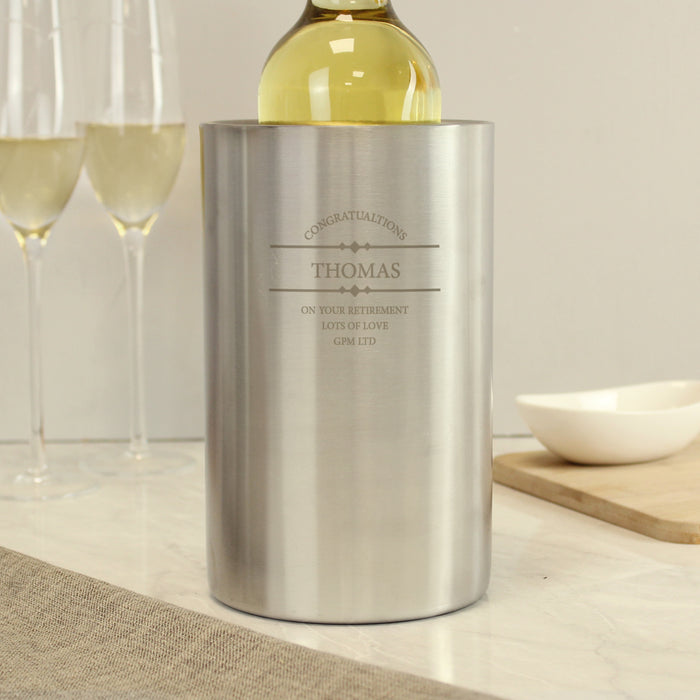 Personalised Diamond Wine Cooler