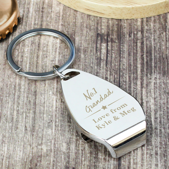 Personalised No.1 Bottle Opener Keyring