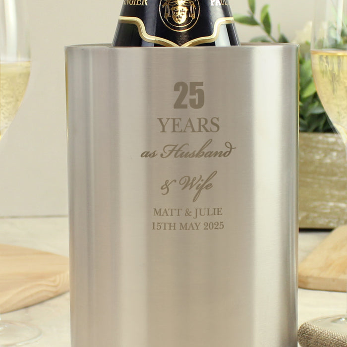 Personalised Anniversary Wine Cooler