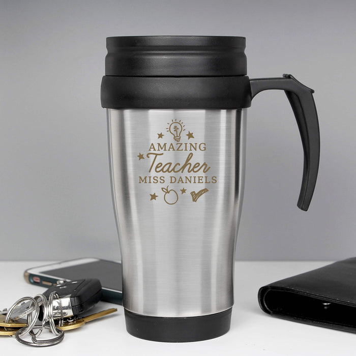 Personalised Amazing Teacher Travel Mug - The Gift Cabin UK