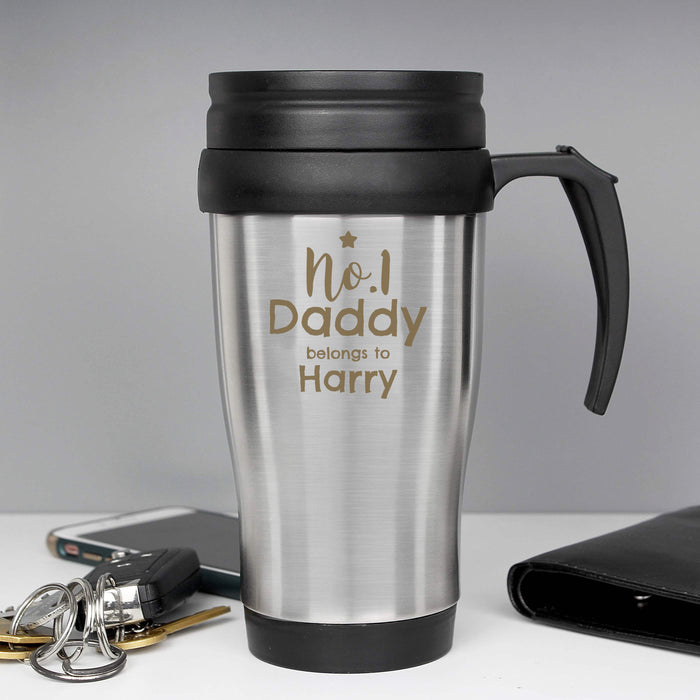 Personalised No.1 Daddy Travel Mug - The Gift Cabin UK