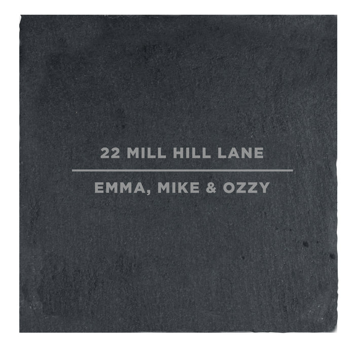 Personalised Classic Single Slate Coaster