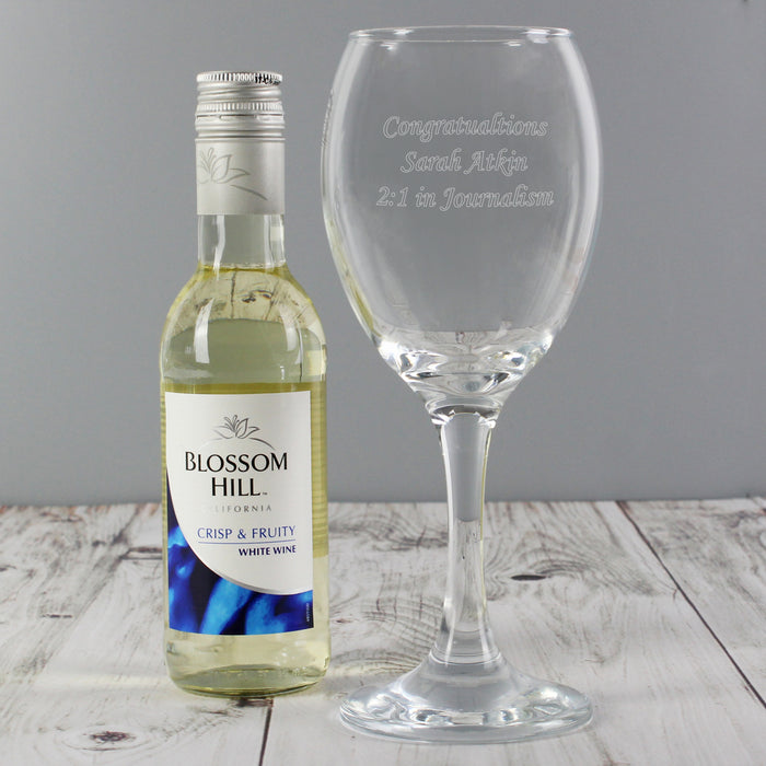 Personalised White Wine & Wine Glass Set - The Gift Cabin UK