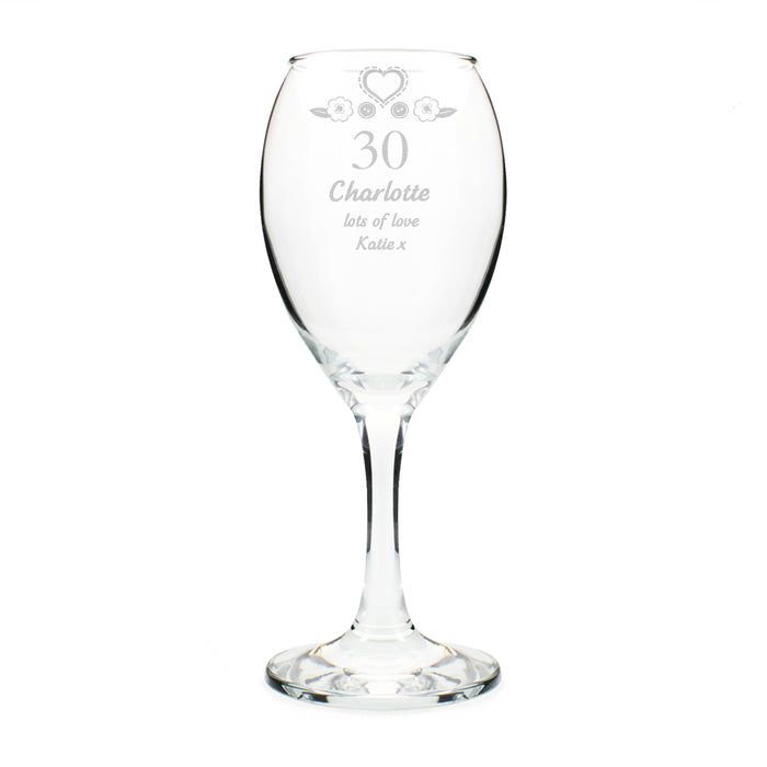 Personalised Birthday Craft Wine Glass