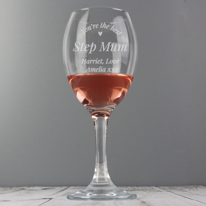 Personalised You Are The Best Wine Glass