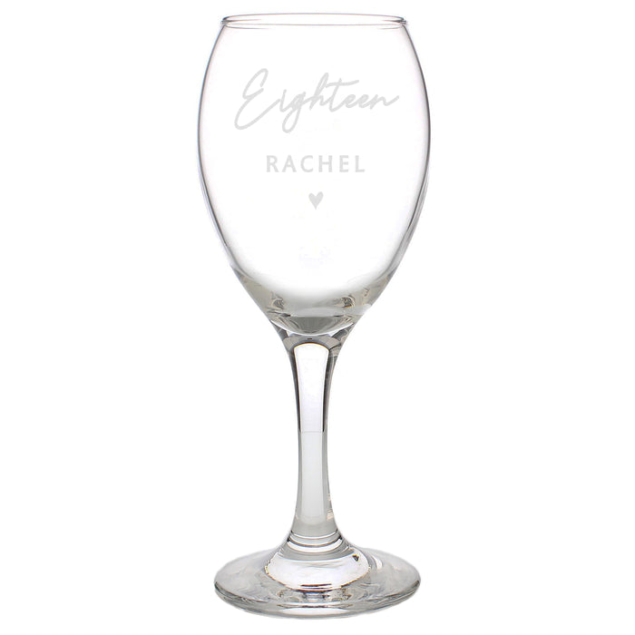 Personalised Big Age Wine Glass