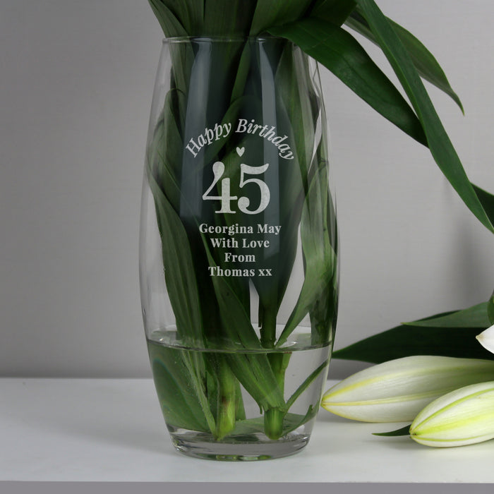 Personalised Happy Birthday Bullet Vase