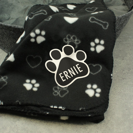 Personalised Dog Paw Print Fleece Blanket - The Gift Cabin UK