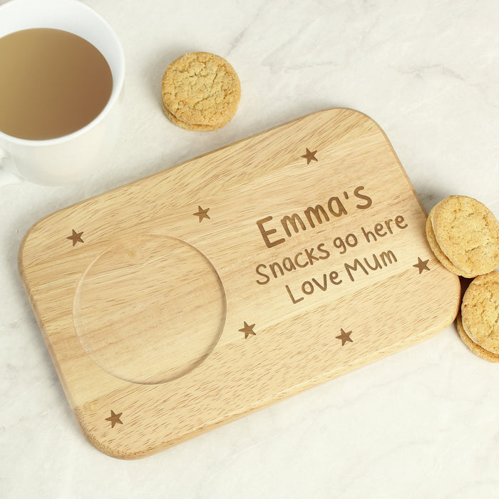 Personalised Stars Wooden Coaster Tray