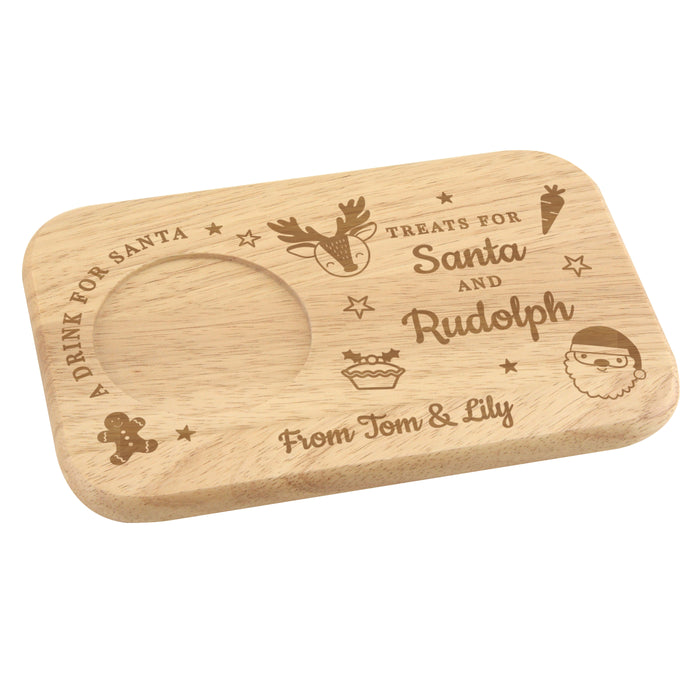 Personalised Treats for Santa Coaster Tray