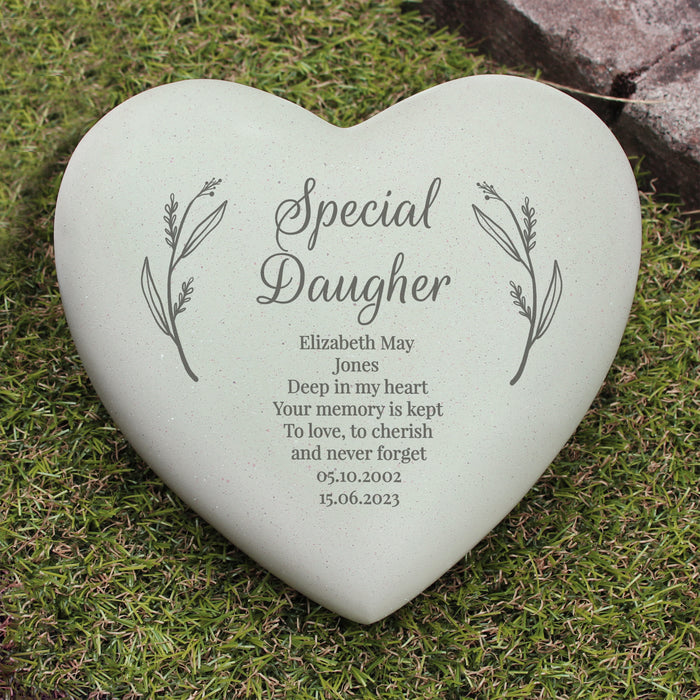 Personalised Free Text Heart Memorial