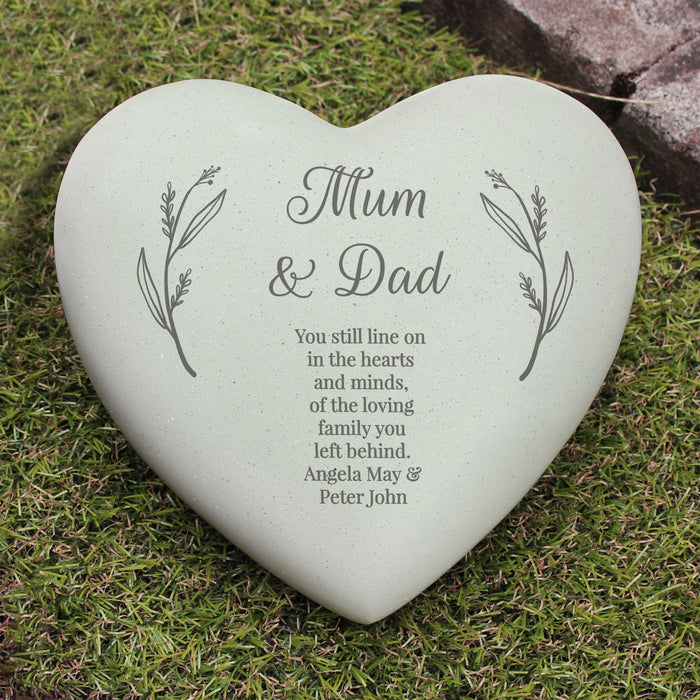 Personalised Free Text Heart Memorial