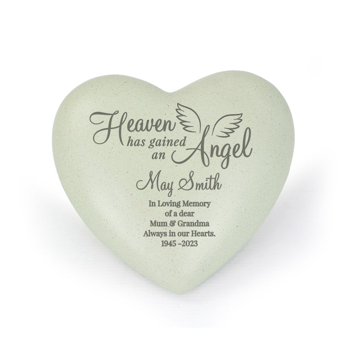 Personalised Angel Heart Memorial