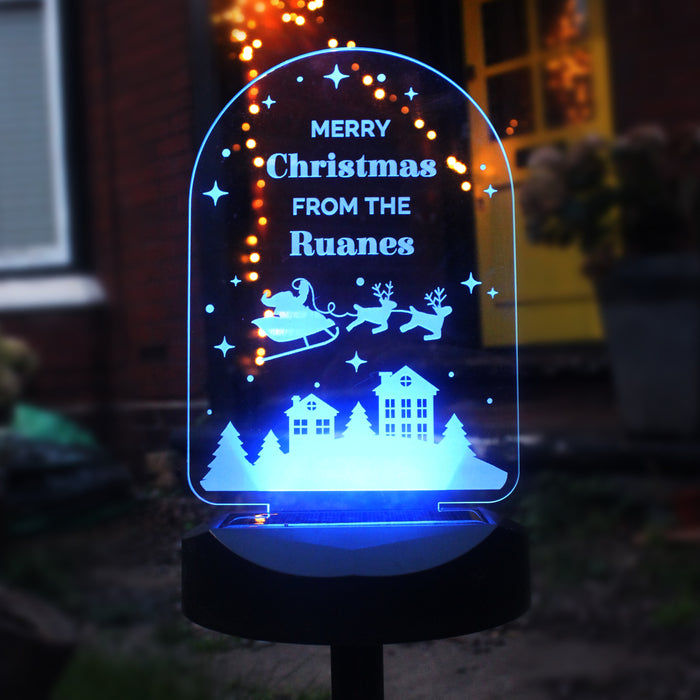 Personalised Christmas Outdoor Solar Light