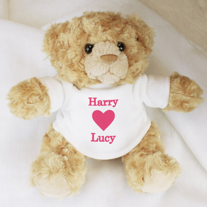 Personalised Love Heart Teddy Bear