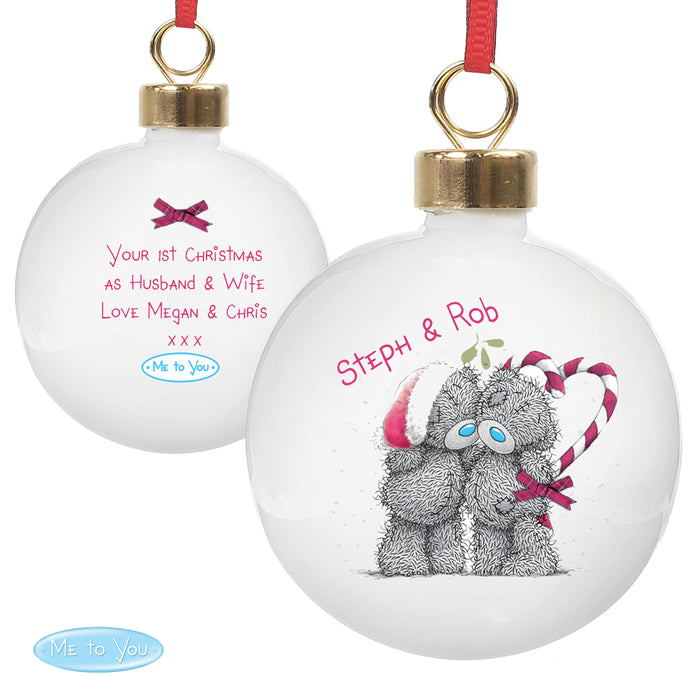 Personalised Me To You Couple Christmas Bauble - The Gift Cabin UK