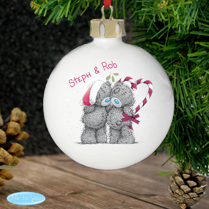 Personalised Me To You Couple Christmas Bauble - The Gift Cabin UK