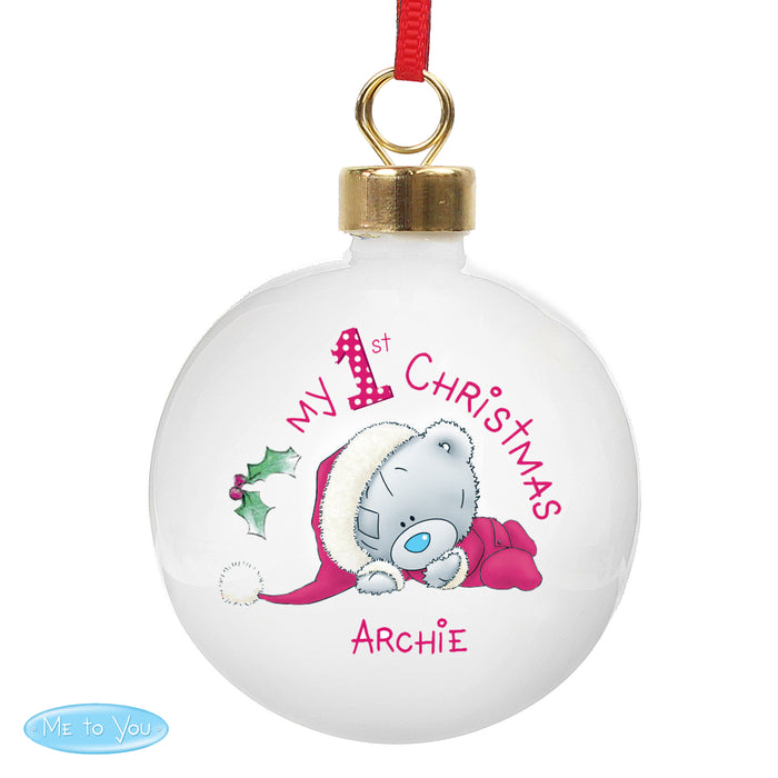 Personalised Me To You My 1st Christmas Bauble - The Gift Cabin UK