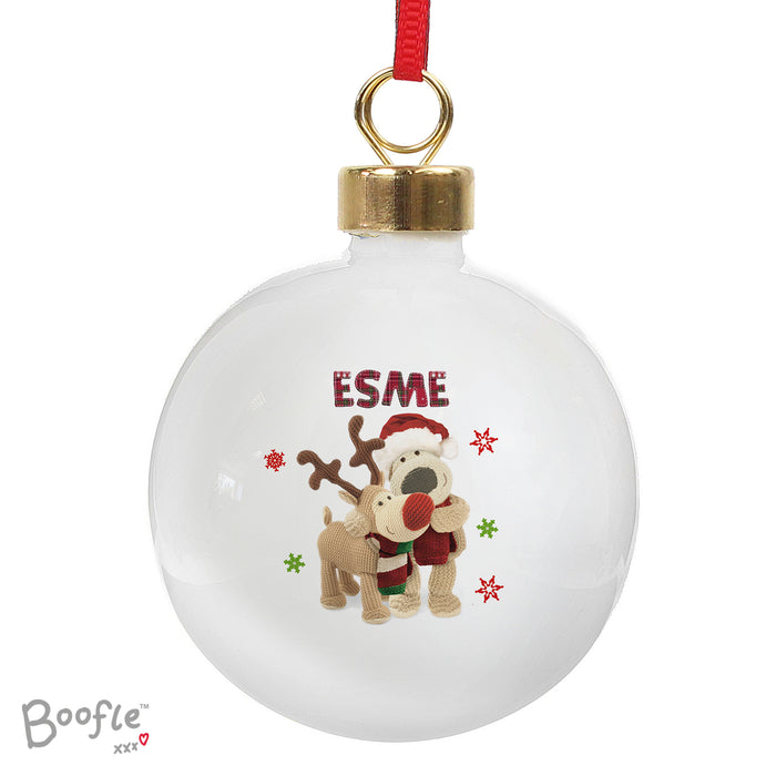 Personalised Boofle Christmas Reindeer Bauble - The Gift Cabin UK