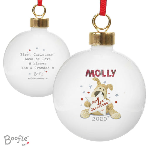 Personalised Boofle My 1st Christmas Bauble - The Gift Cabin UK