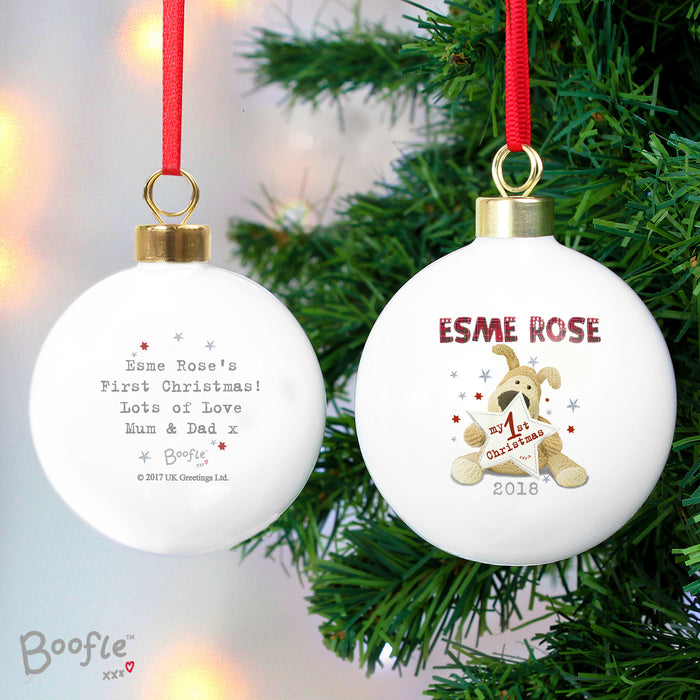 Personalised Boofle My 1st Christmas Bauble - The Gift Cabin UK